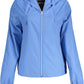 Chic Light Blue Hooded Sports Jacket