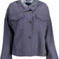 Elegant Blue Sports Jacket with Chic Logo