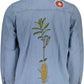 Elegant Light Blue Cotton Sport Jacket