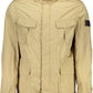 Beige Long Sleeve Sport Jacket with Hood