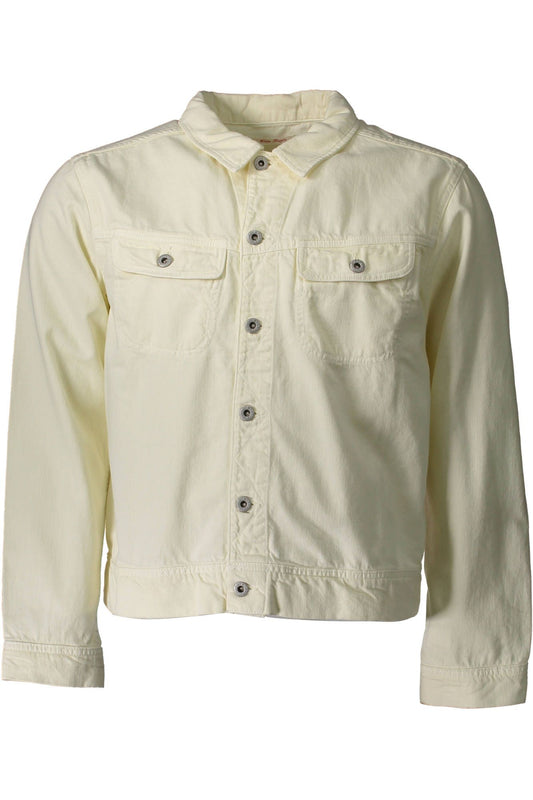 Elegant White Cotton Sports Jacket