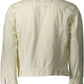 Elegant White Cotton Sports Jacket