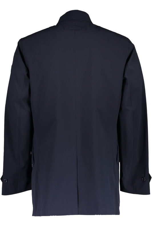 Sleek Blue Long Sleeve Jacket with Logo Detail