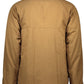 Chic Brown Cotton Jacket with Contrasting Collar