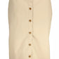 Chic Beige Longuette Skirt with Classic Button Detail