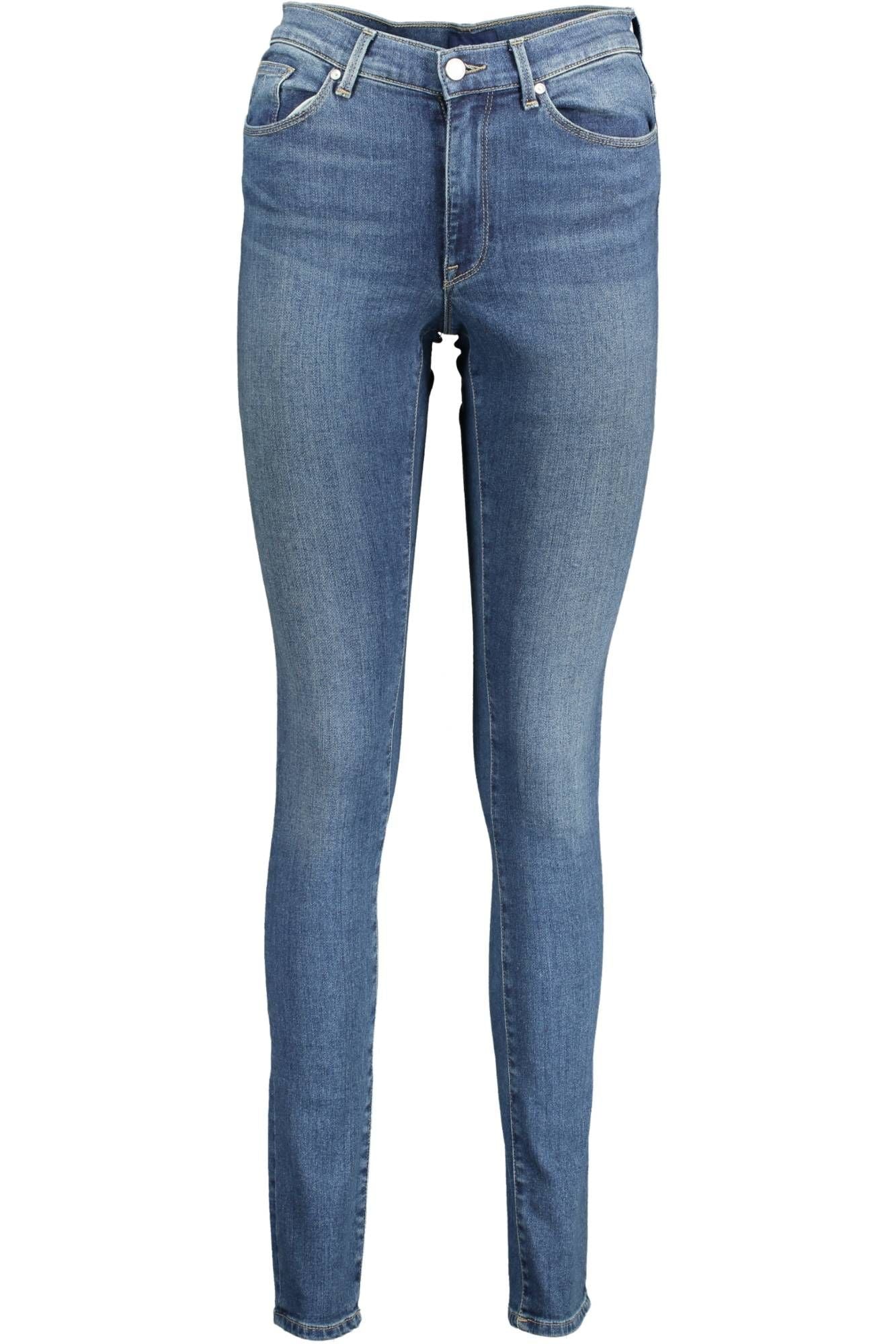 Chic Light Blue Faded Jeans for Women