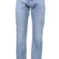 Chic Light Blue Slim-Fit Cotton Jeans