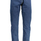 Chic Blue Regular Cotton Jeans for Men