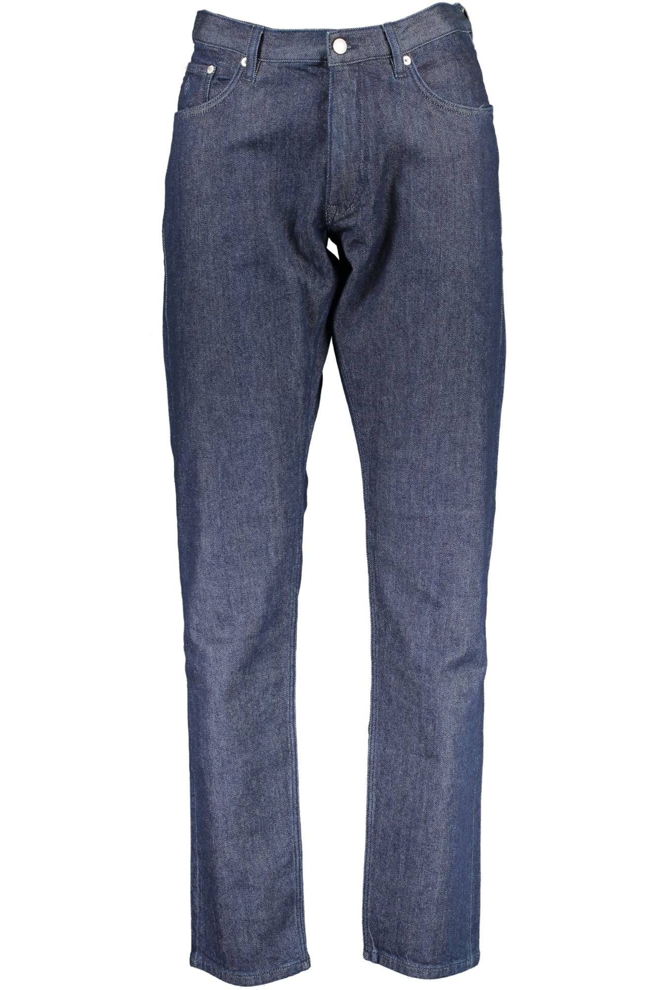 Sleek Slim-Fit Cotton Jeans in Blue