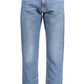 Chic Faded Blue 5-Pocket Designer Jeans