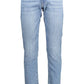 Sleek Slim-Fit Faded Blue Jeans