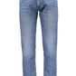 Chic Blue Faded Jeans with Classic Logo Detail
