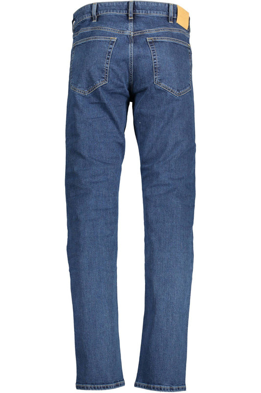 Chic Blue Regular Cotton Jeans for Men