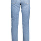 Sleek Slim-Fit Faded Blue Jeans