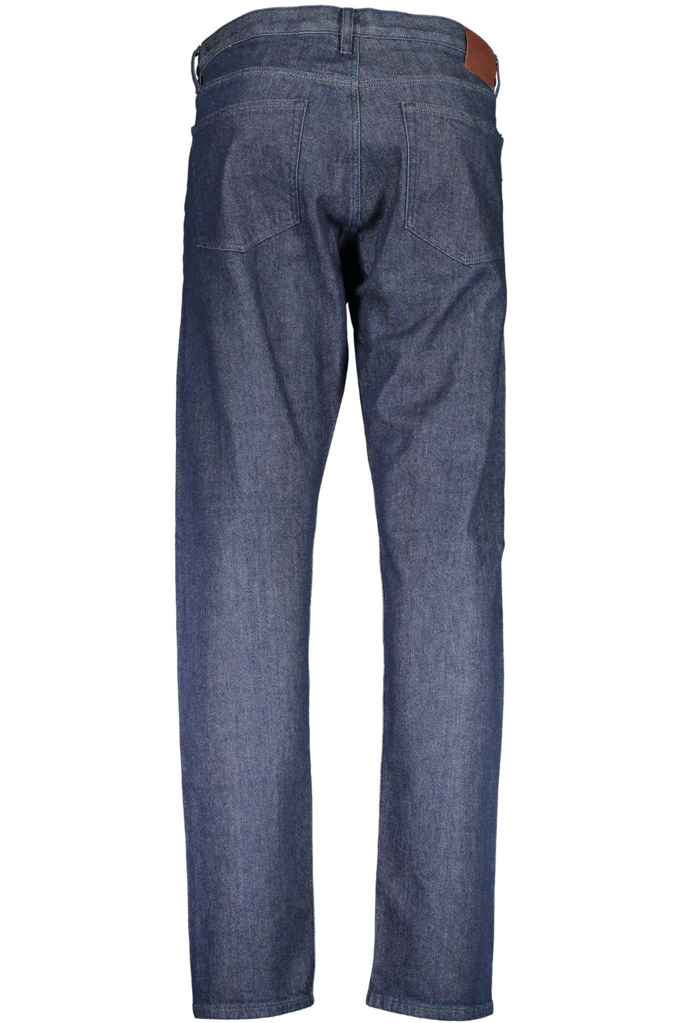 Sleek Slim-Fit Cotton Jeans in Blue