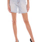 Chic Light Blue Tailored Cotton Shorts