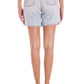 Chic Light Blue Tailored Cotton Shorts