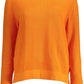 Chic Orange Embroidered Long Sleeve Shirt