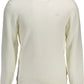 Elegant White Crew-Neck Sweater with Embroidery