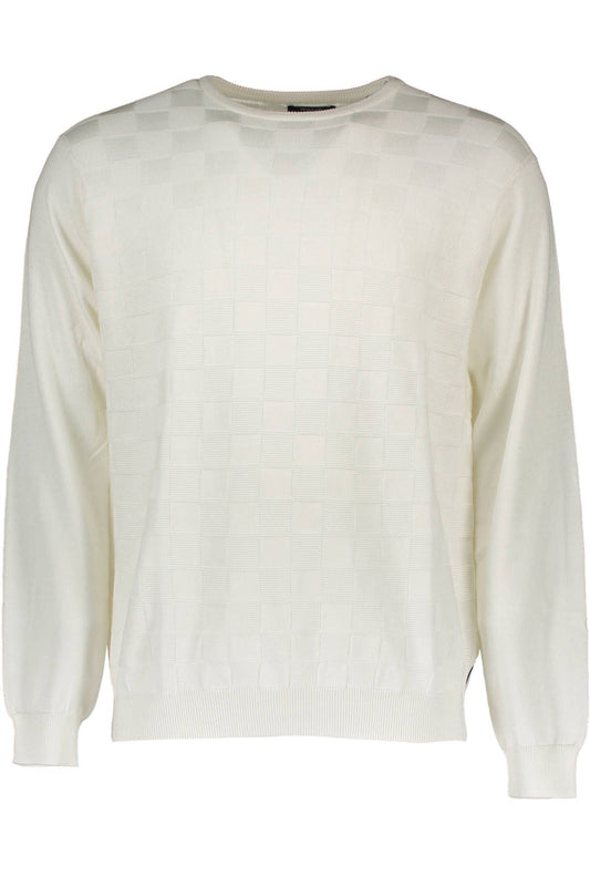 Elegant White Cotton Sweater