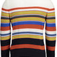 Elegant Long-Sleeved Blue Crew-Neck Sweater