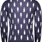 Classic Blue Cotton Sweater with Logo