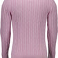 Chic Pink Braided Stitch Sweater