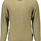 Elegant Green Long-Sleeve Round Neck Shirt