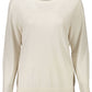 Elegant Beige Wool Sweater with Classic Logo