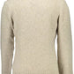 Beige Wool-Blend Logo Sweater