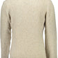 Beige Woolen Sweater with Classic Logo