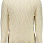 Elegant White Cotton Sweater for Men