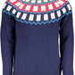 Elegant Round Neck Woolen Blue Sweater