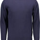 Chic Blue Wool-Cashmere Men's Sweater