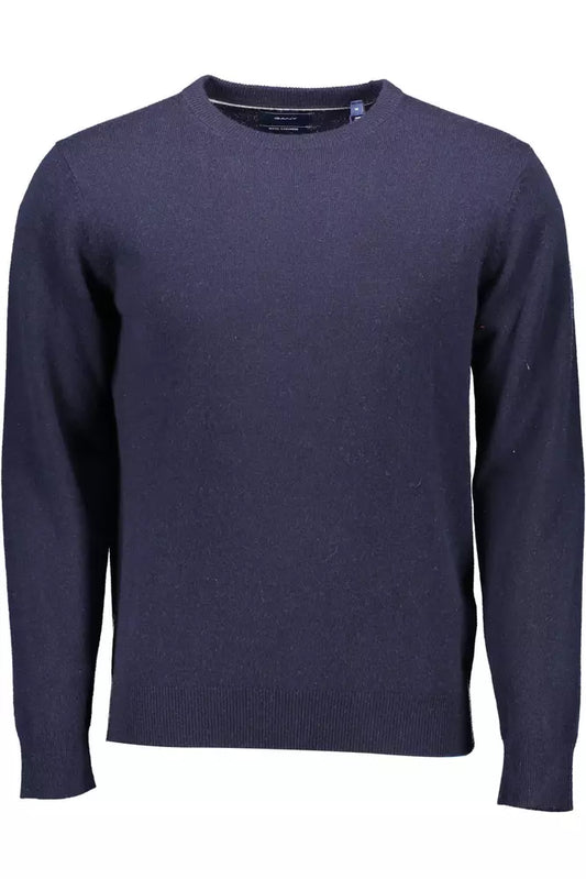 Chic Blue Wool-Cashmere Men's Sweater