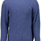 Classic Blue Wool Sweater with Logo