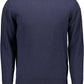 Elegant Blue Woolen Sweater with Classic Logo