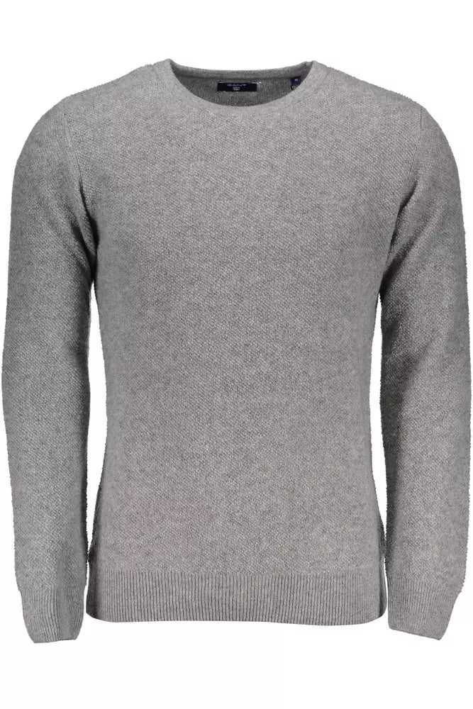 Elegant Gray Wool Blend Sweater