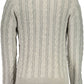 Elegant Gray Wool Sweater with Round Neck