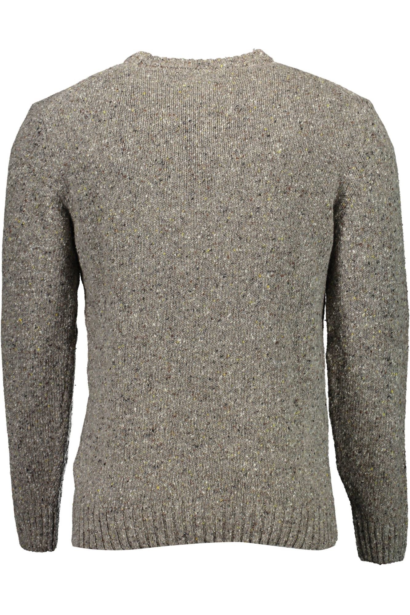 Elegant Gray Wool Sweater with Classic Logo