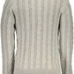 Elegant Gray Wool-Blend Sweater