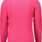 Elegant Pink Wool Sweater with Classic Logo