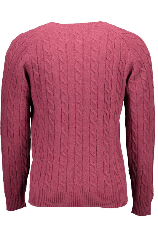 Elegant Purple Wool Sweater - Long-Sleeved Round Neck