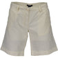 Chic White Cotton Shorts with Logo Detail
