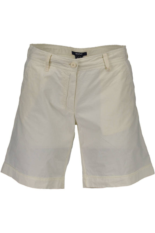 Chic White Cotton Shorts with Logo Detail