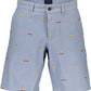 Chic Light Blue Bermuda Shorts with Stretch