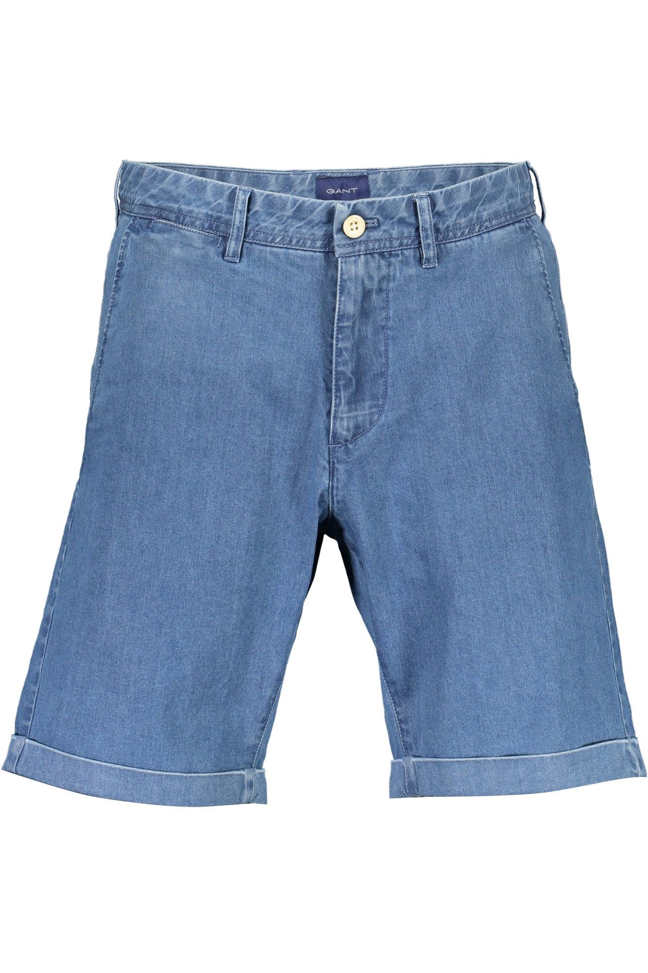 Chic Light Blue Cotton Bermuda Shorts