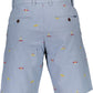 Chic Light Blue Bermuda Shorts with Stretch