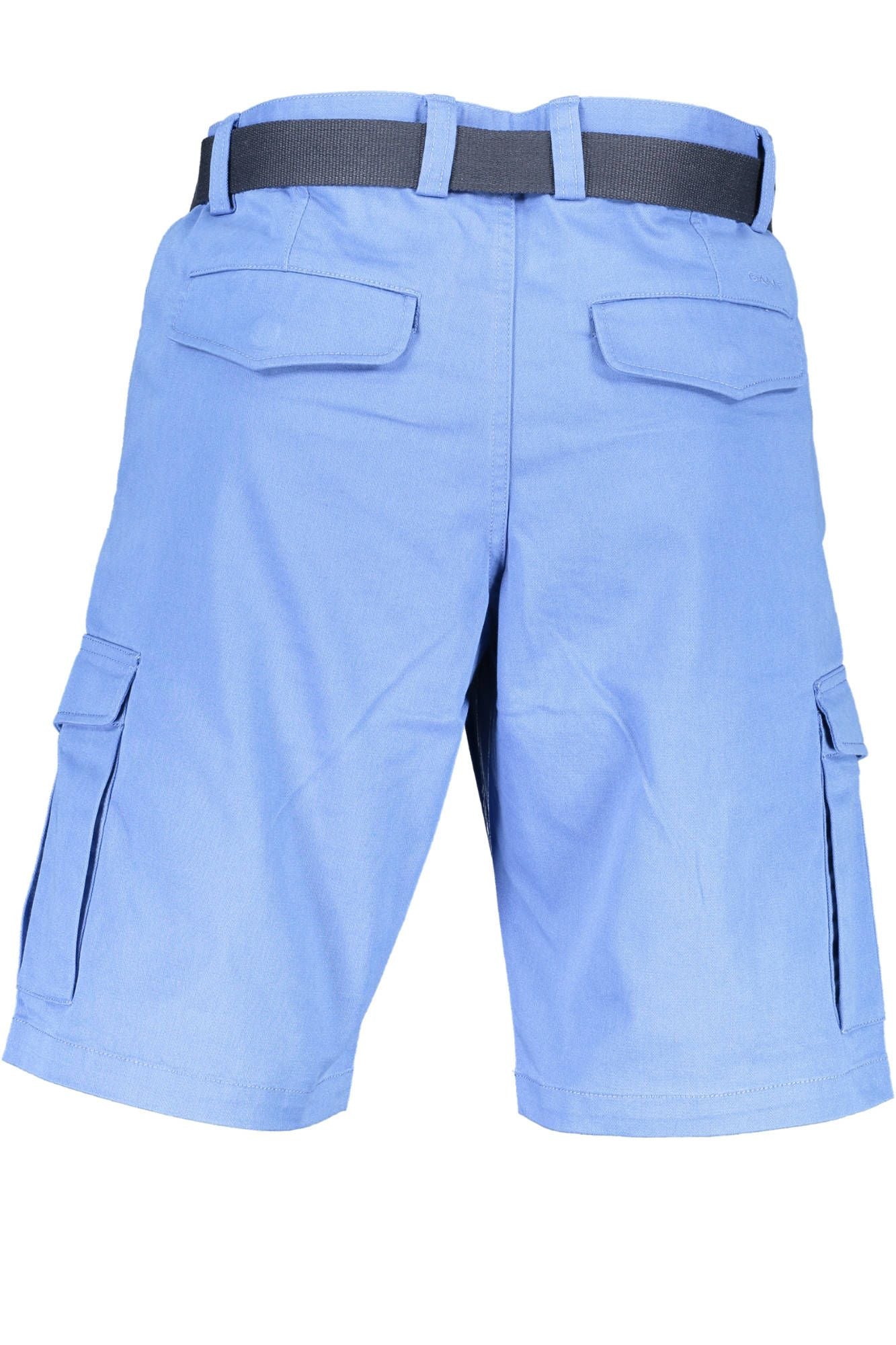 Elegant Light Blue Cotton Bermuda Shorts