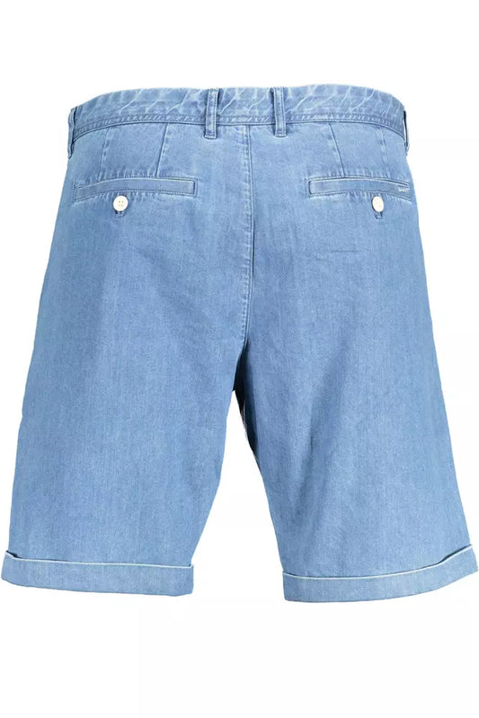 Chic Light Blue Bermuda Shorts with Stretch